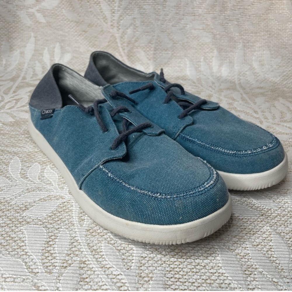Chaco Blue Canvas Slip-On Loafers